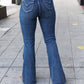 Judy Blue Dark Wash High Rise Flare Back Pocket Detail Jeans