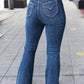 Judy Blue Dark Wash High Rise Flare Back Pocket Detail Jeans