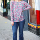 Magenta & Teal Vintage Two Tone Knit Top