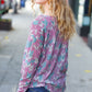 Magenta & Teal Vintage Two Tone Knit Top