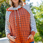 Rust Plaid French Terry Raglan Hoodie