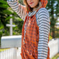 Rust Plaid French Terry Raglan Hoodie