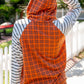 Rust Plaid French Terry Raglan Hoodie