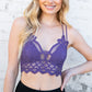 Lilac Crochet Lace Bralette with Bra Pads