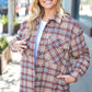 Be You Best Taupe Plaid Quilt Lined Button Down Shacket