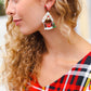 Gingerbread House Beaded Dangle Earrings