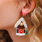 Gingerbread House Beaded Dangle Earrings