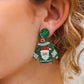 Green Christmas Sweater Acrylic Dangle Earrings