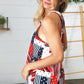 Patriotic Patchwork Halter Neck Waffle Knit Top