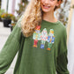 Be Merry Forest Green Nutcracker Sequin Hacci Top