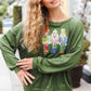 Be Merry Forest Green Nutcracker Sequin Hacci Top