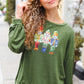 Be Merry Forest Green Nutcracker Sequin Hacci Top