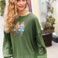 Be Merry Forest Green Nutcracker Sequin Hacci Top