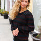 Spread Joy Black & Multicolor Jacquard Knit Sweater