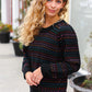 Spread Joy Black & Multicolor Jacquard Knit Sweater