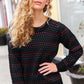 Spread Joy Black & Multicolor Jacquard Knit Sweater