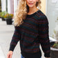 Spread Joy Black & Multicolor Jacquard Knit Sweater