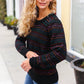 Spread Joy Black & Multicolor Jacquard Knit Sweater