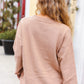 Feeling Thankful Taupe Pop Up Glittery Embroidery Sweater