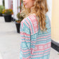 Snow White Nordic Fair Isle Print Cable Knit Hacci Sweater