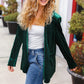 Holiday Stunner Hunter Green Velvet Lapel Blazer