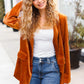 Holiday Stunner Rust Velvet Lapel Blazer