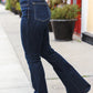 Judy Blue Dark Wash Raw Hem Jeans