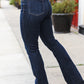 Judy Blue Dark Wash Raw Hem Jeans