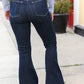 Judy Blue Dark Wash Raw Hem Jeans