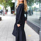 Lock Eyes Black Notched Neck Frill Hem Tiered Maxi Dress