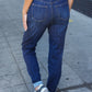 Judy Blue Dark Wash Pull On Cuffed Slim Fit Jeans