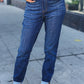 Judy Blue Dark Wash Pull On Cuffed Slim Fit Jeans