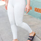 Casual Bliss Bone Wide Waistband Legging with Pockets
