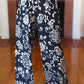 You Got This Navy Paisley Floral Smocked Waist Palazzo Pants