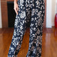 You Got This Navy Paisley Floral Smocked Waist Palazzo Pants