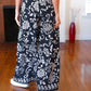 You Got This Navy Paisley Floral Smocked Waist Palazzo Pants