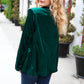 Dazzling Hunter Green Velvet Lapel Blazer