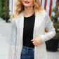 Be Your Own Star Silver Sequin Open Blazer