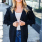 Beautiful You Black Fringe Detail Knit Cardigan