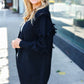 Beautiful You Black Fringe Detail Knit Cardigan