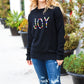 Give Back JOY Jewel Beaded Black Sweater