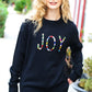 Give Back JOY Jewel Beaded Black Sweater