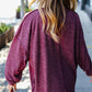 Weekend Ready Burgundy Brushed Mélange Mock Neck Sweater