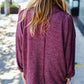 Weekend Ready Burgundy Brushed Mélange Mock Neck Sweater