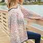 Multicolor Leopard Bell Sleeve Pullover Knit Top