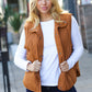 Layer Up Camel High Neck Quilted Puffer Vest