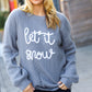 Take Me In Grey Embroidery "Let It Snow" Lurex Sweater