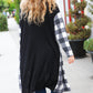 Get To Know You Black Buffalo Plaid Hacci Cardigan