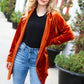 Dazzling Rust Velvet Button Down Tunic Top