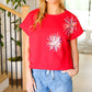 Light Me Up Red Sequin Firework Dolman Top